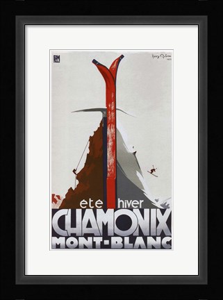 Framed Chamonix Mont Blanc Print