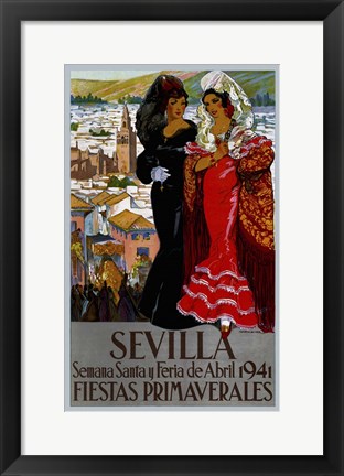 Framed Sevilla 1941 Print