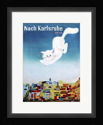 Framed Nach Karlsruhe Print