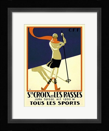 Framed Ste. Croix et Les Rasses Print