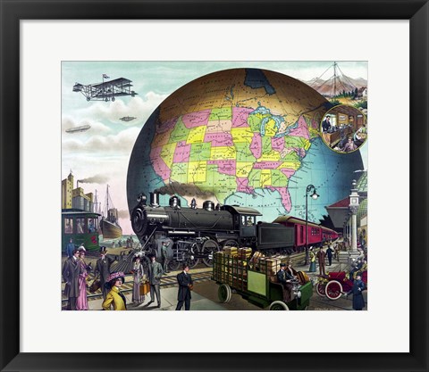 Framed Vintage Travel Print