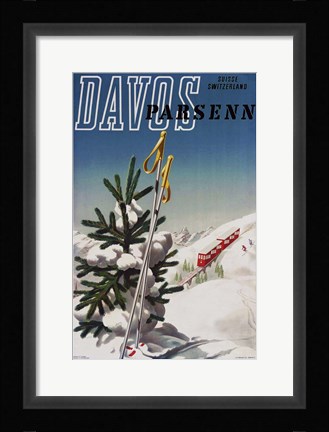 Framed Davos Parsenn Print