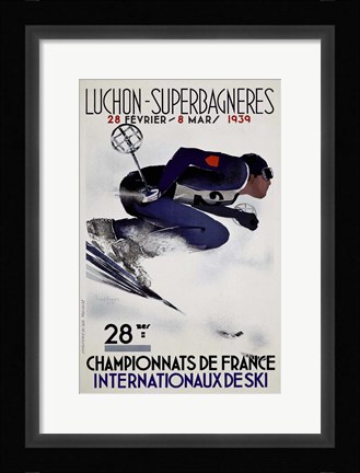Framed Luchon Superbagneres 1939 Print