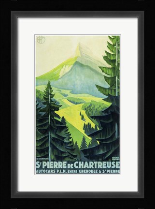Framed St. Pierre de Chartreuse Print