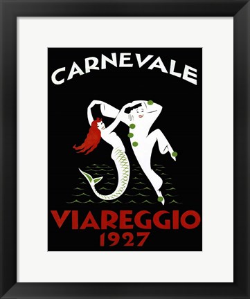 Framed Carnevale Viareggio 1927 Print
