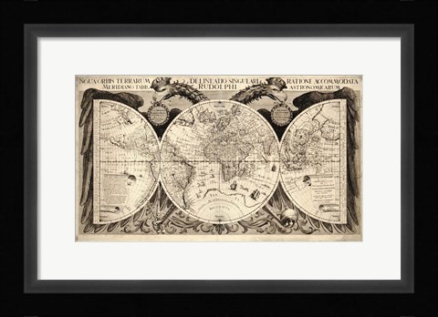 Framed Noua Orbis Terrarum 1630 Print