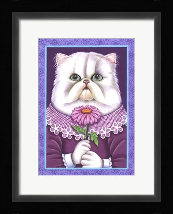 Framed White Persian Print