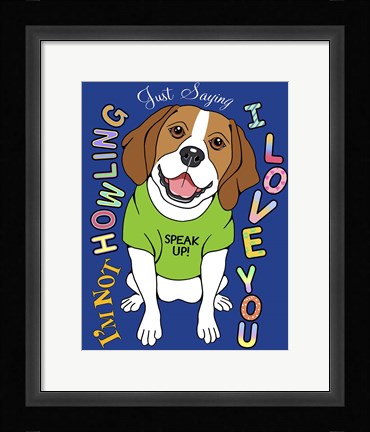Framed Beagle Graphic Style Print