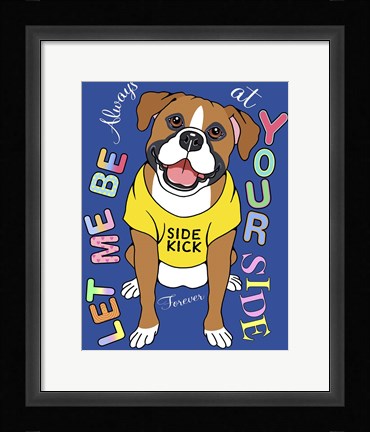Framed Boxer Graphic Style Print