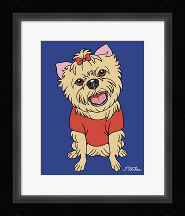 Framed Yorkshire Terrier Print