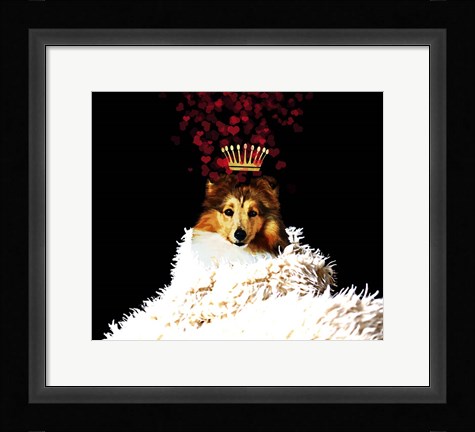 Framed Royal Love Pup - Sheltie Print