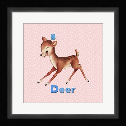 Framed Cute Baby Deer Print