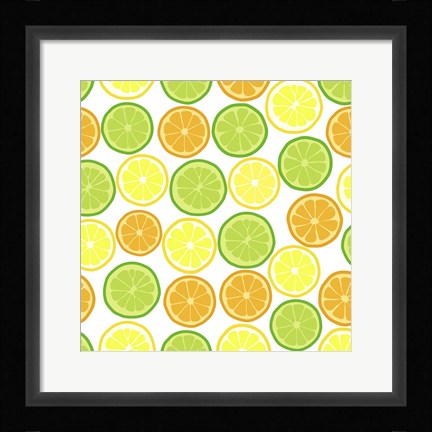 Framed Citrus on White Print