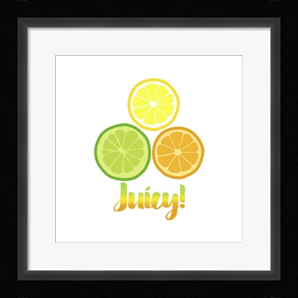 Framed Juicy white Print
