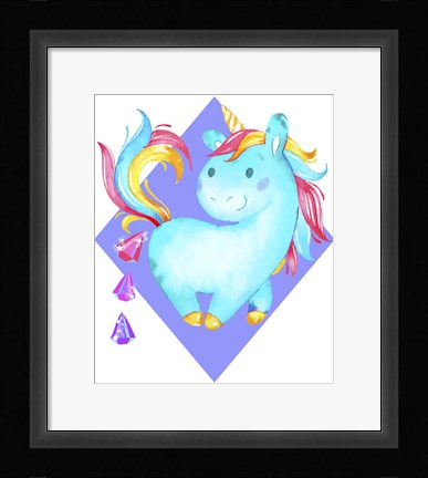 Framed Unicorns Poop Crystals II Print