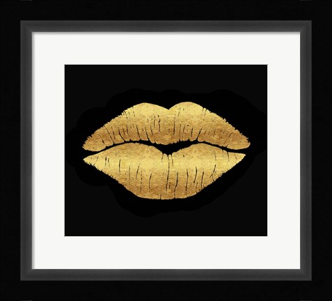 Framed Gold Leaf Kiss Print