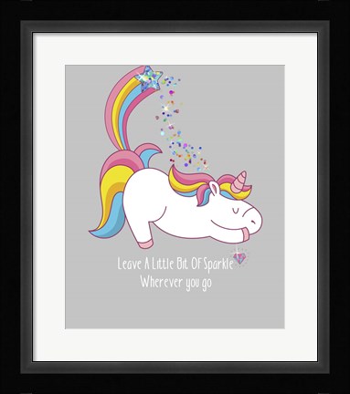 Framed Leave A Little Bit Of Sparkle Tee Print