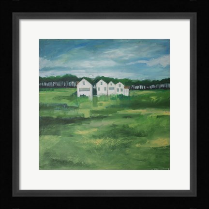 Framed Settlement By Field Print
