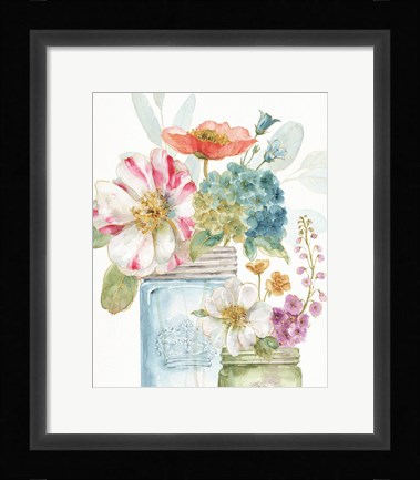 Framed Rainbow Seeds Flowers IX Print