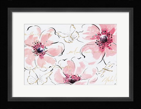 Framed Simply Pink I Print