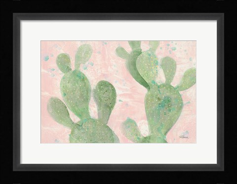 Framed Cactus Panel III Print