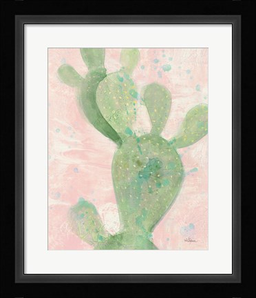 Framed Cactus Panel II Print