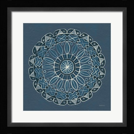 Framed Adire II Cream Print