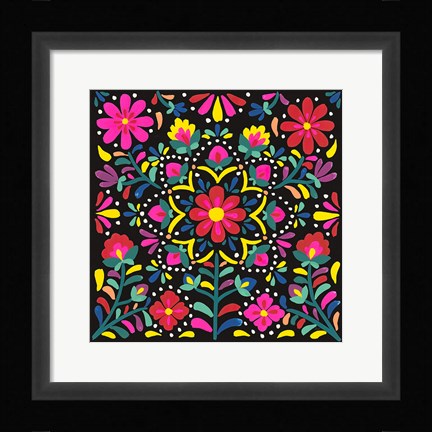 Framed Floral Fiesta II Print