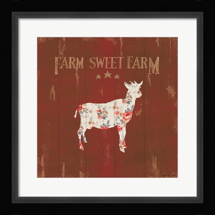 Framed Farm Patchwork XI Print