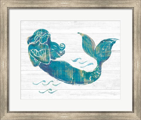 Framed On the Waves II Light Plank Print