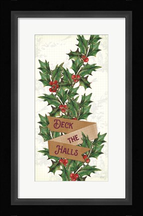 Framed Yuletide VII Brown Print