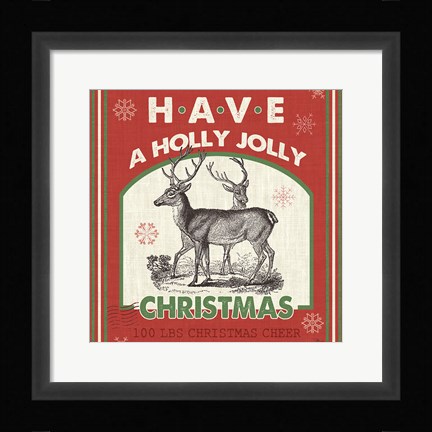Framed Farmhouse Holiday IV Color Print