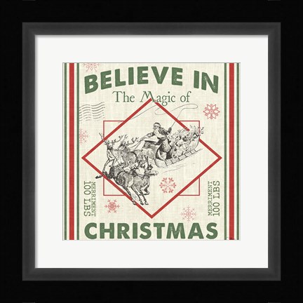 Framed Farmhouse Holiday III Print