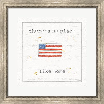 Framed USA Cuties I Shiplap Print