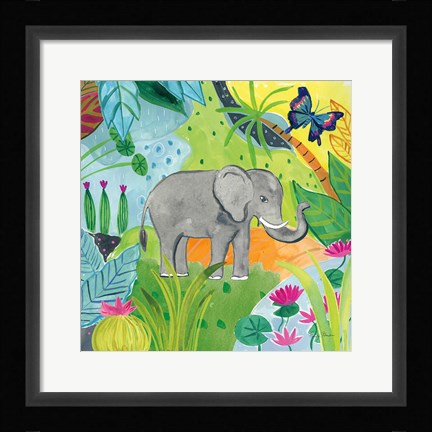 Framed Big Jungle I Print