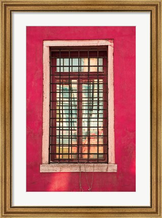 Framed Windows of Burano III Print