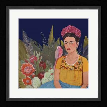 Framed Frida A Casa Azul Revisitated Print