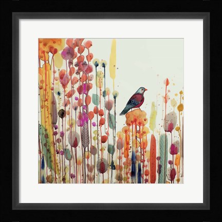 Framed Joie De Vivre Carre Print