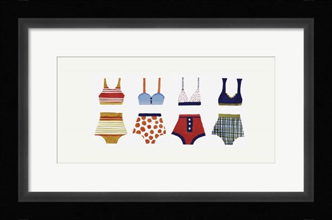 Framed Les Bikinis Print