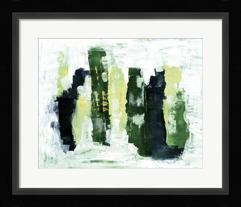 Framed Abstract 1 Green Print