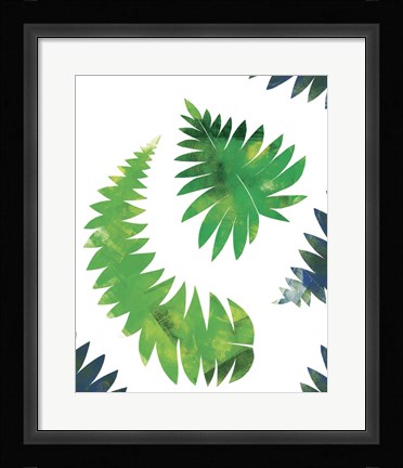 Framed Palm Leaves Composition Print
