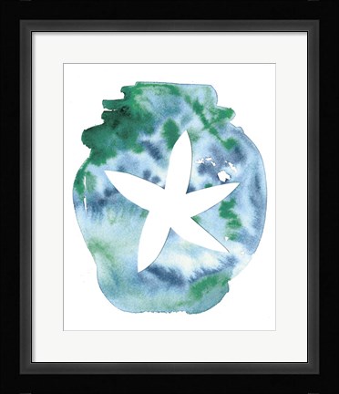 Framed Watercolor Starfish Print