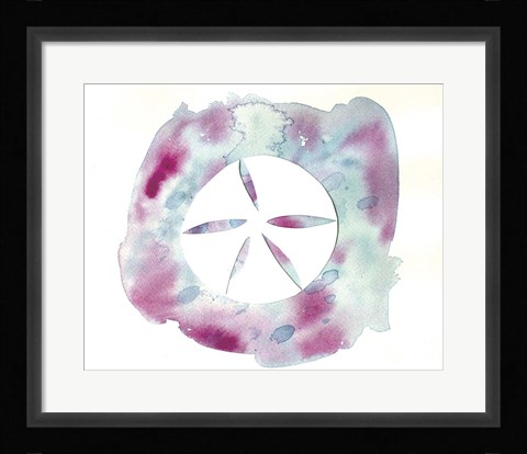 Framed Watercolor Sand Dollar Print