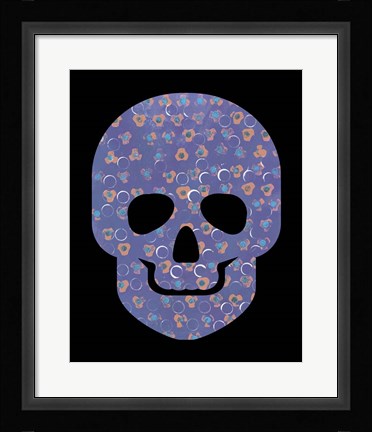 Framed Purple Skull Print