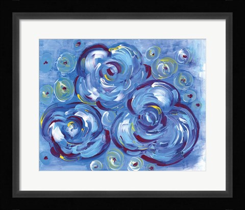 Framed Blue Roses Print