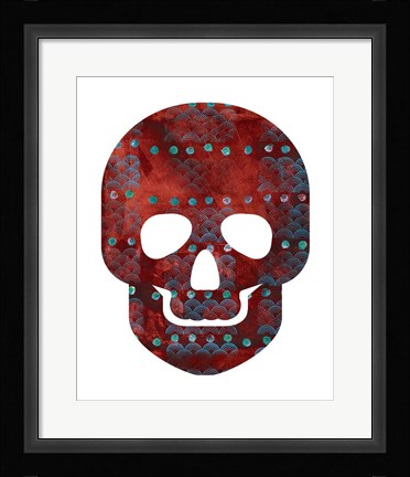 Framed Red Skull Print