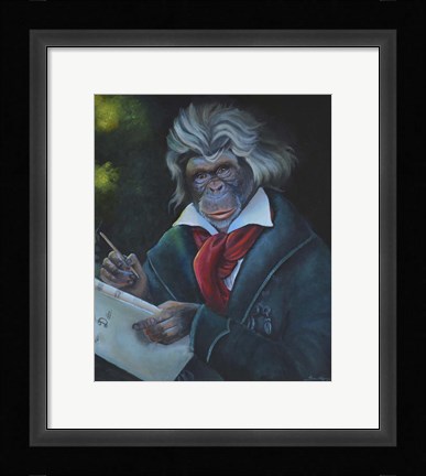 Framed Master Monkey Beethoven Print