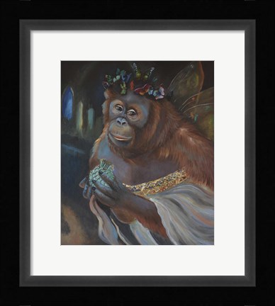 Framed Girl with Fair Face Print