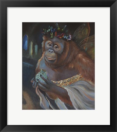 Framed Girl with Fair Face Print