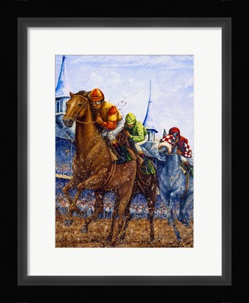 Framed Coming Up Fast On The Inside Print